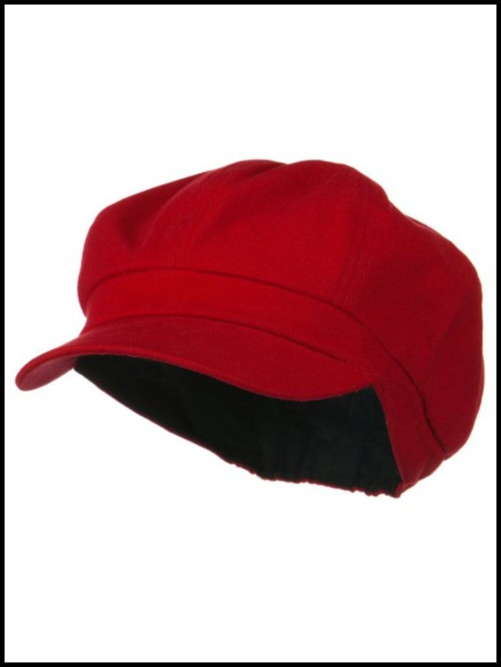 Cotton Elastic Newsboy Cap 8 Panel Crown Soft PreCurved Bill